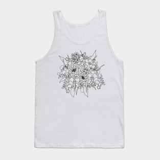 February Birth Month Flower Bouquet Drawing Tank Top